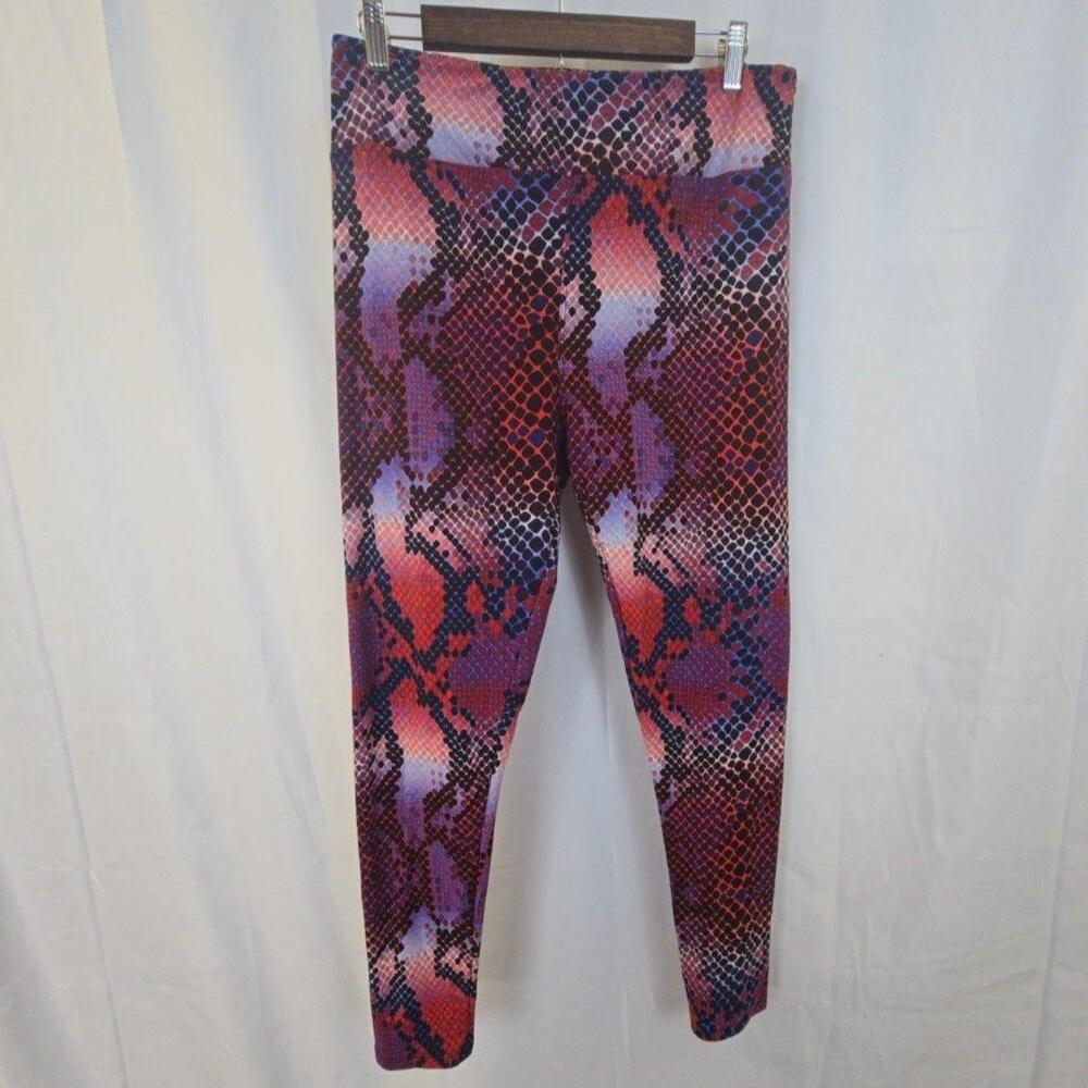 LuLaRoe Leggings Womens T/C Multicolor Snake Print Stretch Ankle Yoga Pants